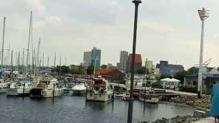 Heiligenhafen Ostsee Blick über den Binnensee zur Stadt [upl. by Nanete]