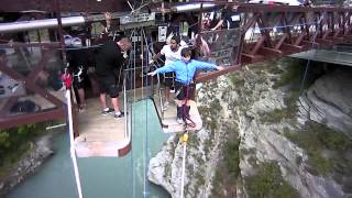 12 year old bungy jump Kawarau Bridge Queenstown New Zealand [upl. by Lihka363]