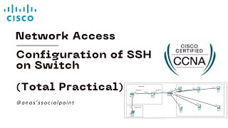 CCNA 26 Configuration of SSH on Switch [upl. by Sonnnie]