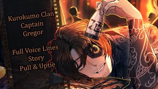 Event Kurokumo Clan Captain Gregor Limbus Company Full Voice Lines Story Pull amp Uptie [upl. by Yttam]