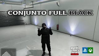 CONJUNTO MODEADO FULL BLACK CHALECO LOGOS MANGAS GUANTES ETC GTA V ONLINE PS45 XBOX ONESERIES PC [upl. by Sivraj]