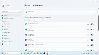 Windows 11 Uygulama Bildirimi Kapatma [upl. by Miuqaoj173]