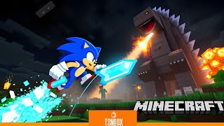 Sonic vs Godzilla in Minecraft The Most EPIC Crossover Battle Ever 😱🦔⚡️🦖 [upl. by Hanej]