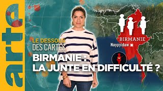 Birmanie  la junte militaire en difficulté   Le dessous des cartes  Lessentiel  ARTE [upl. by Victoria]