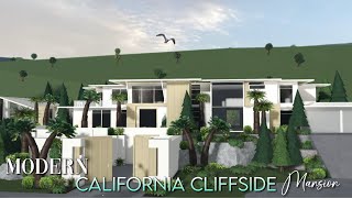 Bloxburg Modern California Cliffside Mansion Exterior 950K [upl. by Staffan]