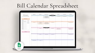 Bill Tracker Spreadsheet for Google Sheets [upl. by Atnohs]