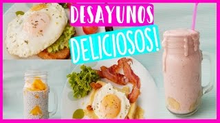 4 DESAYUNOS DELICIOSOS Y DIFERENTES  FACILES Y RAPIDOS  KELLY [upl. by Hanahsuar]