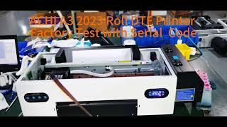 2023 New ACHI A3 Roll DTF film Printer Factory Test dtfprinter [upl. by Annayr]