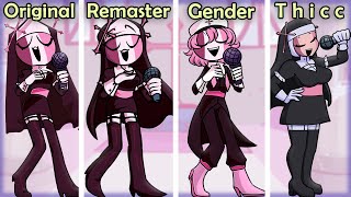 SARVENTE Original VS Remaster VS GenderBend VS Thicc  FNF Mods [upl. by Acinomad692]