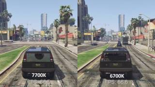 i7 7700K Kaby Lake vs i7 6700K Sky Lake GTAV Benchmark Side By Side Comparison [upl. by Esenahs3]