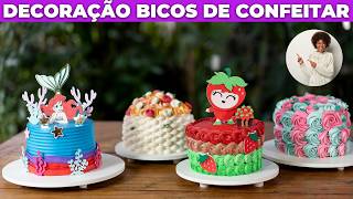 Curso Decoração Bicos de Confeitar Online Imperdível confeitaria bolo festa [upl. by Dunson]