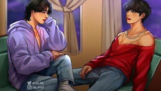 Taekook fanart taekookart taekook 😘😘🤞🐯🐰👀 [upl. by Malone]