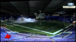 Raw Video Snow Causes Metrodome Roof Collapse [upl. by Hadik934]