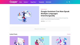 Casper  Responsive Blogger Template [upl. by Nomyar]