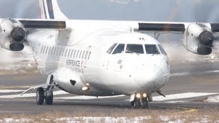 Air France ATR42500 Take Off at Airport BernBelp [upl. by Kinnie]