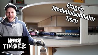 Platzsparender MODELLEISENBAHN Tisch mit zwei Ebenen [upl. by Jon]