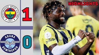 adana demirspor vs fenerbahce 10 highlights [upl. by Grew]