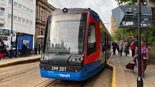 Sheffield Tram Train  Rotherham Parkgate to Cathedral Full Route [upl. by Nhguaved]