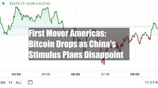 First Mover Americas Bitcoin Drops as Chinas Stimulus Plans Disappoint [upl. by Nohpets]