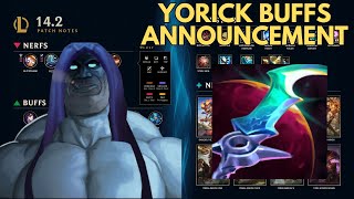 Slogdog reviews Patch 142 NEW YORICK BUILDS and YORICK BUFFS [upl. by Wilder]