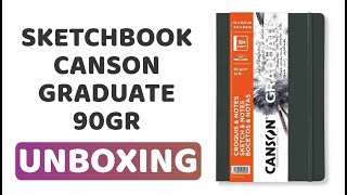 UNBOXING SKETCHBOOK CANSON GRADUATE 90GR [upl. by Sinclair]