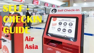 Self Check In Air Asia Guide  process at Don Muang AirportBangkok no more stand in queue [upl. by Leora297]