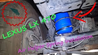 LEXUS LX470  LC100 Rear Air Helper Spring installation [upl. by Cissie]