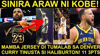 Lakers SINIRA ARAW ni Kobe Tatlong Statwa ni Kobe  Curry TINUSTA si Haliburton [upl. by Annahael]