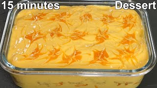 15 Minutes Mango Dessert Recipe  Homemade Mango Delight Easy and Quick [upl. by Llewej]