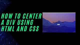 The easiest way to center a div using HTML and CSS  How to bring elements to the center of DIV [upl. by Isolt3]