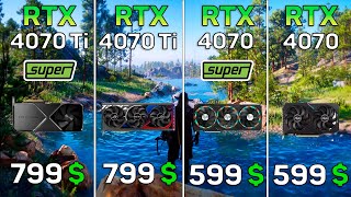 RTX 4070 Ti SUPER vs RTX 4070 Ti vs RTX 4070 SUPER vs RTX 4070  Watch This Before Buy [upl. by Kcirtapnaes224]