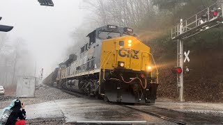 CSX C313 with New York Central heritage unit [upl. by Senalda]