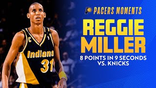 Reggie Miller Scores 8 Points in 9 Seconds to Beat Knicks May 7 1995  Indiana Pacers [upl. by Janina]