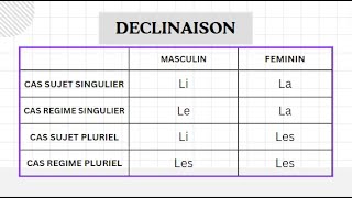 COURS DANCIEN FRANCAIS N°7  LARTICLE DEFINI ET INDEFINI [upl. by Ozner]