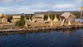 HD Floating Islands of the Uru people Lake Titicaca Peru [upl. by Lanta]