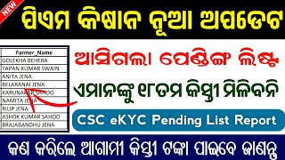 Pm Kisan Village Wise Ekyc Pending List Check ONLINE  Pm Kisan Ekyc Pendency Report Update [upl. by Lewison]