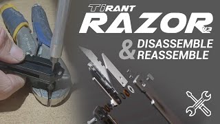 TiRant RAZOR V3 — How To Fully Disassemble amp Reassemble The Best Titanium Utility Knife [upl. by Notlehs653]