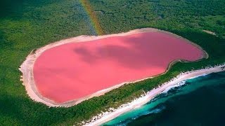 Hillier Gölü Hillier Lake   Esrarengiz Pembe Göl  Kıta  Avustralya [upl. by Ahsenom]