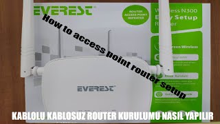 ROUTER KURULUMU NASIL YAPILIR  access point [upl. by Siseneg628]