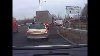 Driving Lessons Stoke on Trent Basford roundabout turning right from A500 West [upl. by Aible896]