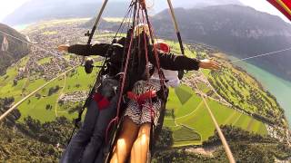 Hang Gliding The Swiss Alps In Interlaken Switzerland [upl. by Lean]