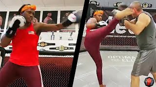 CLARESSA SHIELDS MMA TRAINING  SHOWS OFF BIG IMPROVEMENTS IN KICKBOXING SESSION [upl. by Katushka]