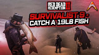 RDR2 Survivalist 9  Catch a 19lb fish [upl. by Bathelda]