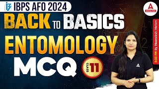 IBPS AFO 2024  Back to Basics Entomology MCQs Class 11  By Meenakshi Mam [upl. by Dhaf257]