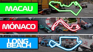 DESCUBRE los Circuitos Urbanos MÁS TEMIDOS del Mundo 💥 Macau Long Beach Mónaco  F1 vs Indycar [upl. by Apgar]