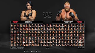 WWE 2K24 Full Roster Raw Smack Down NXT Plus GameplayConcept [upl. by Alekahs]