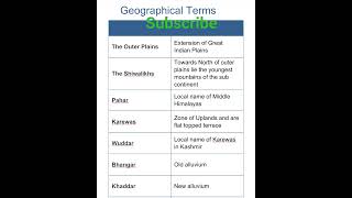 Geographical Terms imp SSC jkssb [upl. by Peednas192]