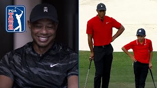 Tiger Woods reacts to Charlie amp Tiger Mannerisms video [upl. by Hirasuna]