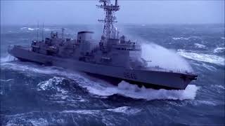 Military ship in extreme storm [upl. by Thursby]