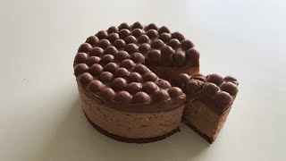 Recipe Malteser NoBake Cheesecake  Brownie Cream Cheese amp Maltesers [upl. by Auqenahs]